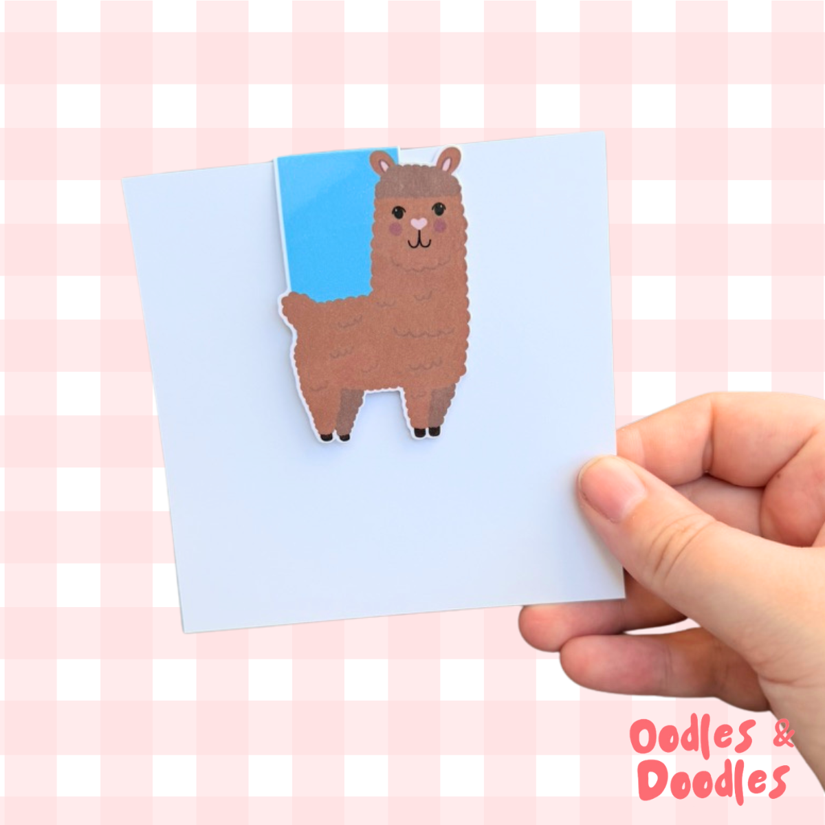 Brown Alpaca Magnetic Bookmark | Gift for Bookworms