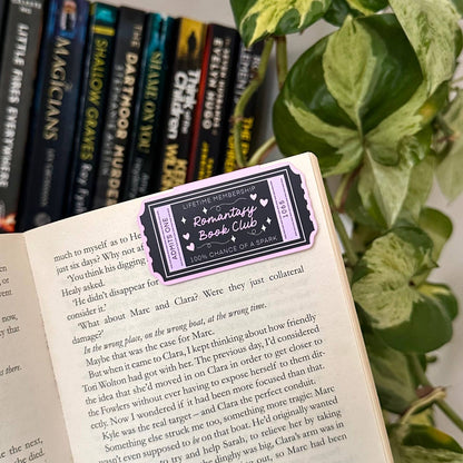 Romantasy Ticket Magnetic Bookmark Reading Gift Fantasy