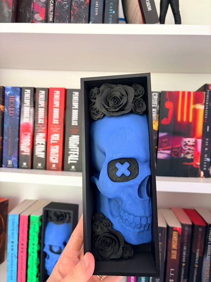 Dark Romance Skull Book Nook Gothic Bookend Decor