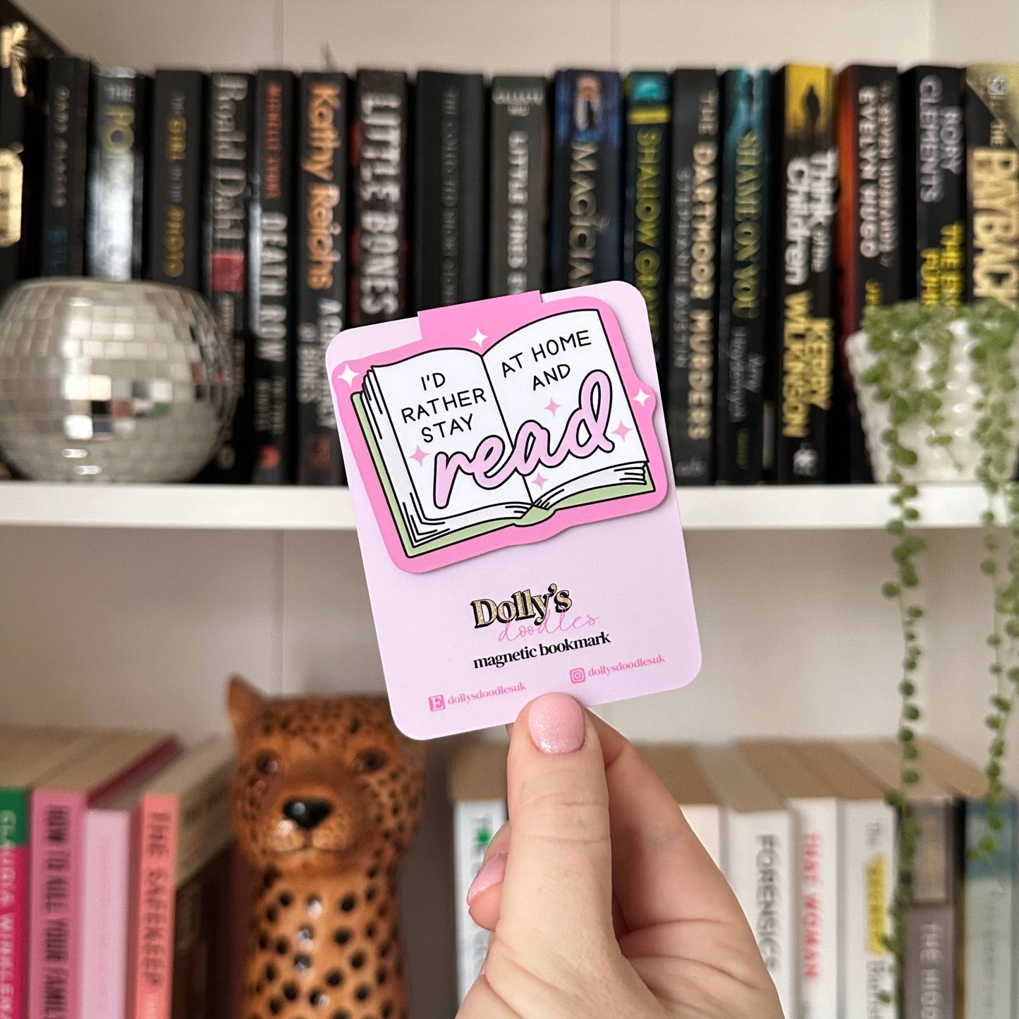I’d Rather Stay At Home And Read Magnetic Bookmark Reading