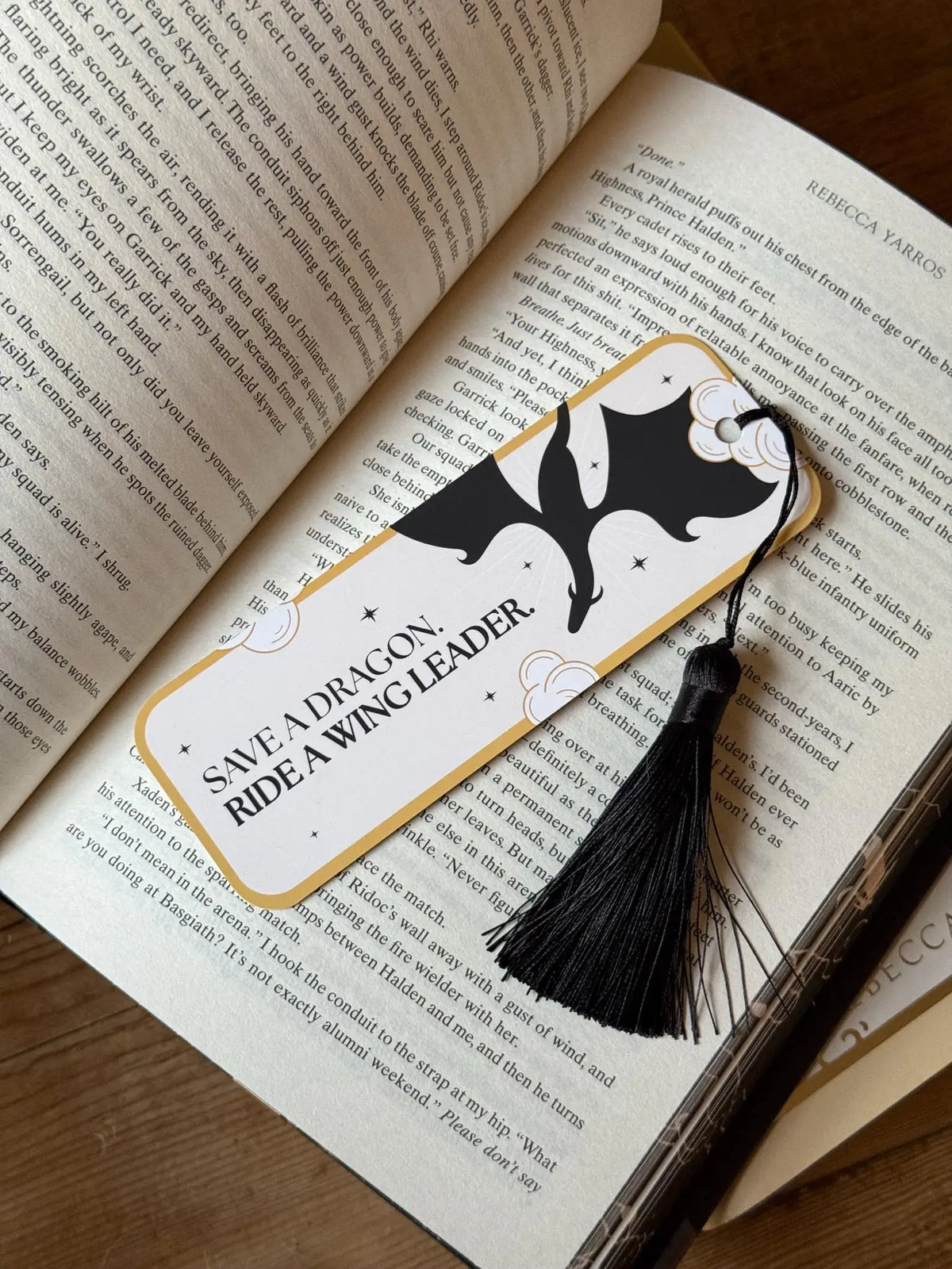 Fourth Wing Save a Dragon, Ride a Wingleader Bookmark