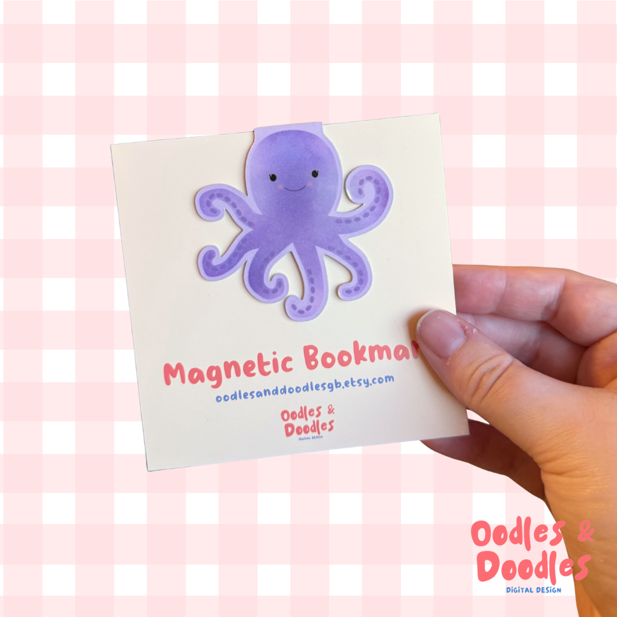 Purple Octopus Magnetic Bookmark | Under-The-Sea Page Marker