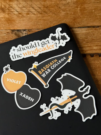 Basgiath Book Club Sticker, Fourth Wing Fantasy Sticker