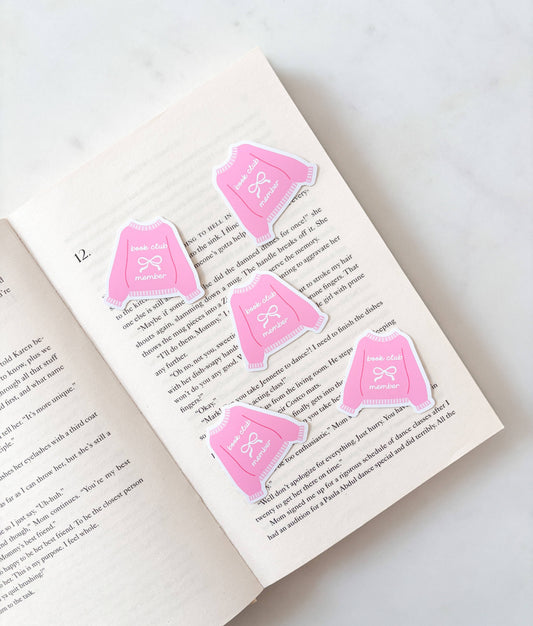 Book Club Member Sweater Sticker