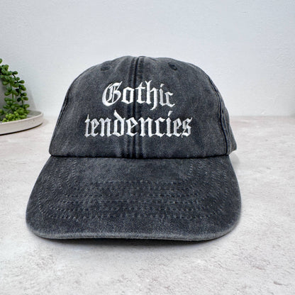 Gothic Tendencies Embroidered Hat – Vintage Black Cap