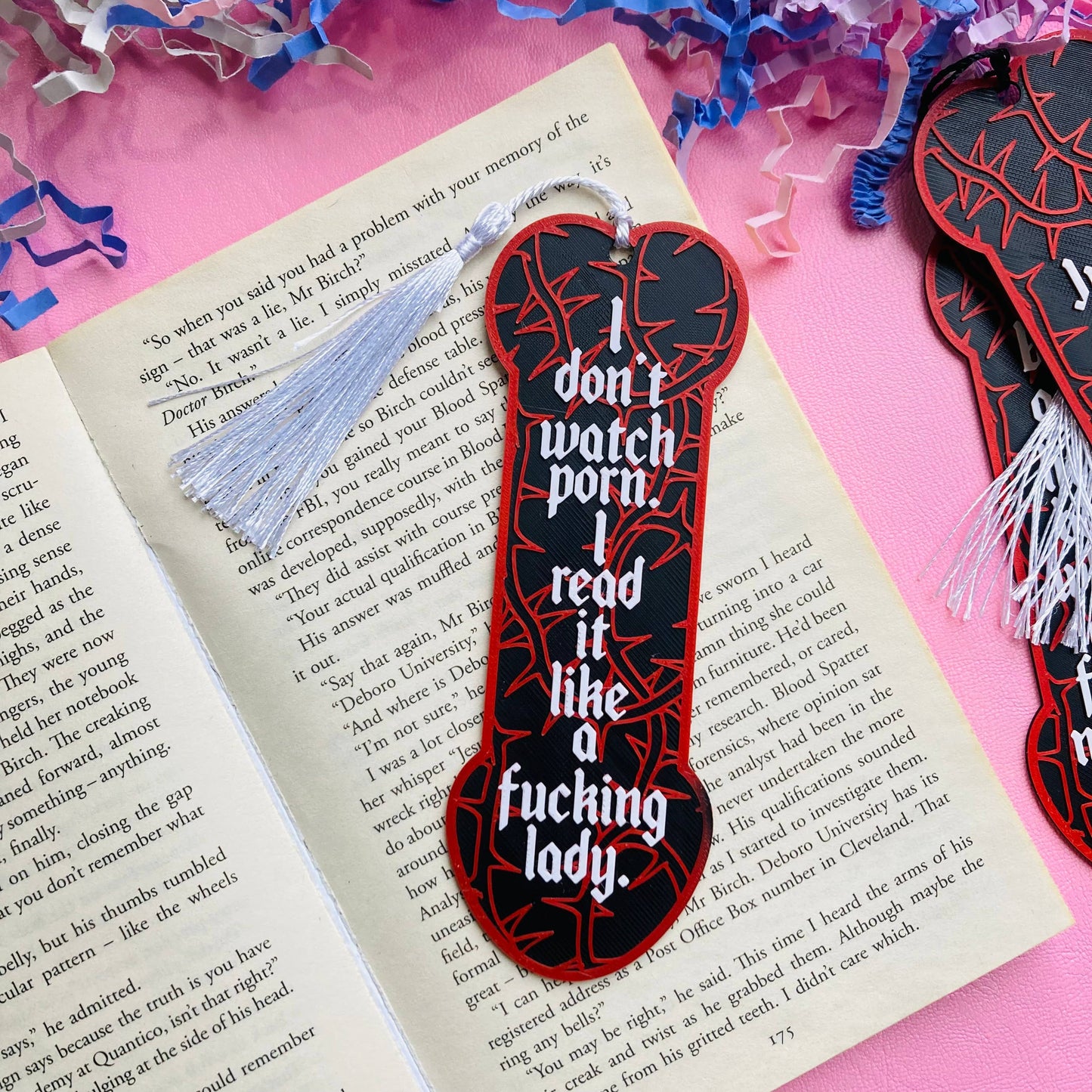 3D Printed Spicy Romance Willy Bookmarks with tassel 