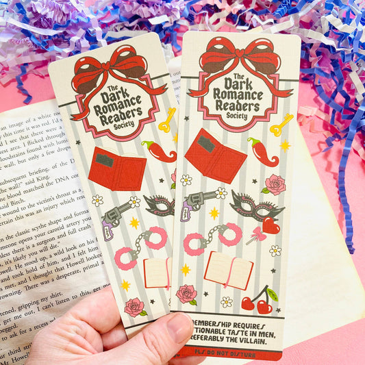 The Dark Romance Readers Society Linen Bookmark