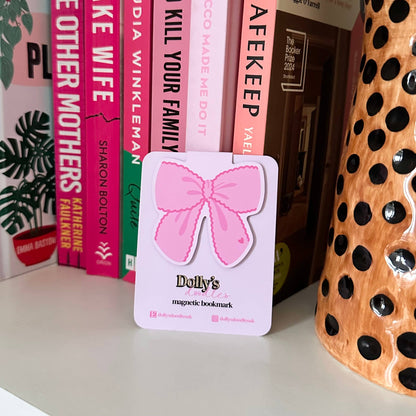 Pink Bow Magnetic Bookmark Reading Gift Bookworm