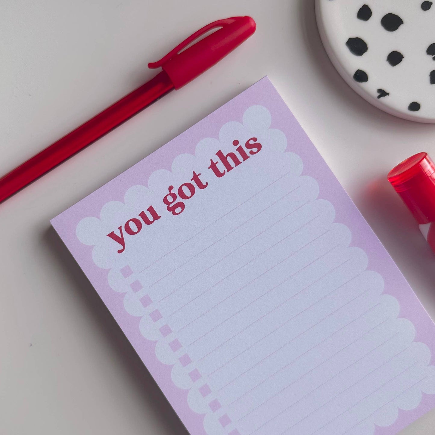 You Got This A6 Pink Cute Notepad Planner Stationery