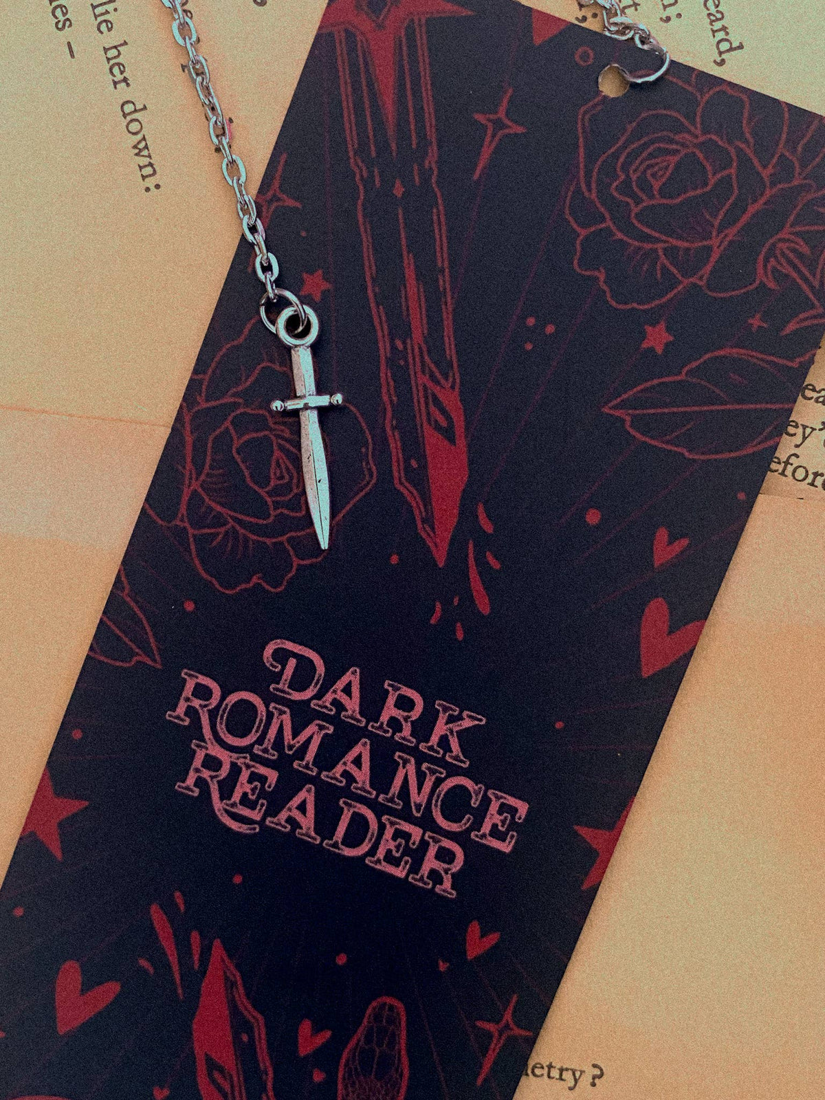 Dark Romance Reader - Chain Bookmark