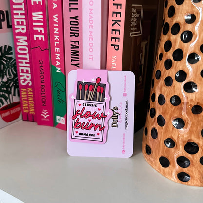 Matchbox Slow Burn Romance Magnetic Bookmark Reading Gift