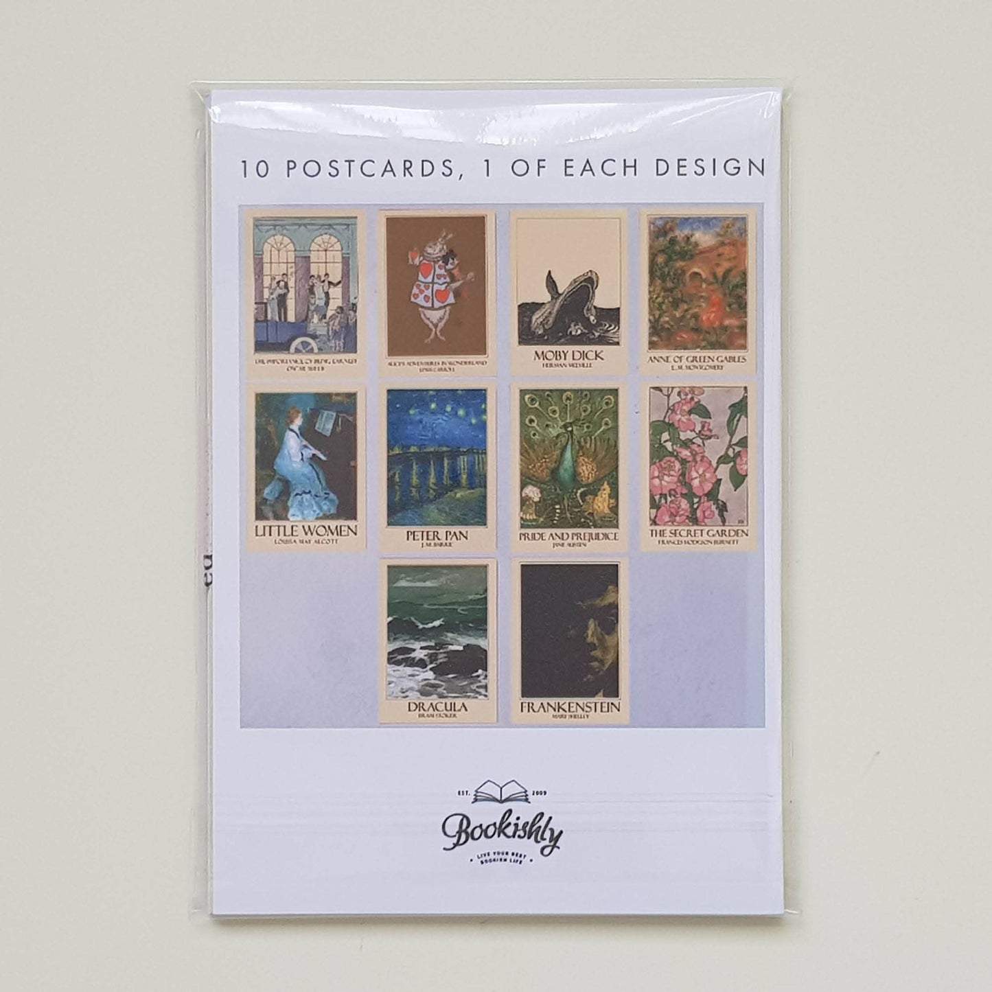 Book Cover Literary Art Postcard Set
