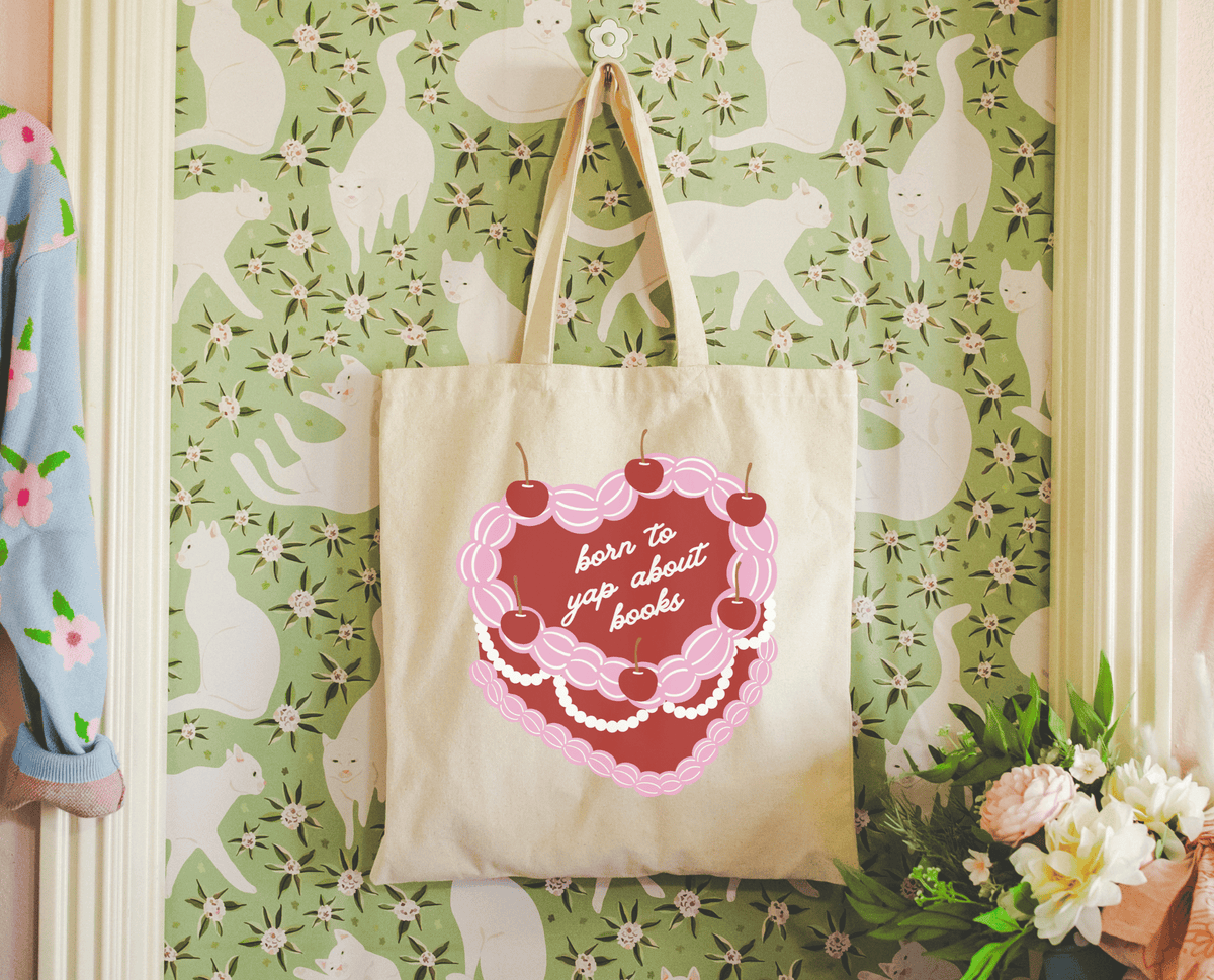 Born to Yap Tote Bags - Trendy Cake Bookish Gift for Spring | Literari