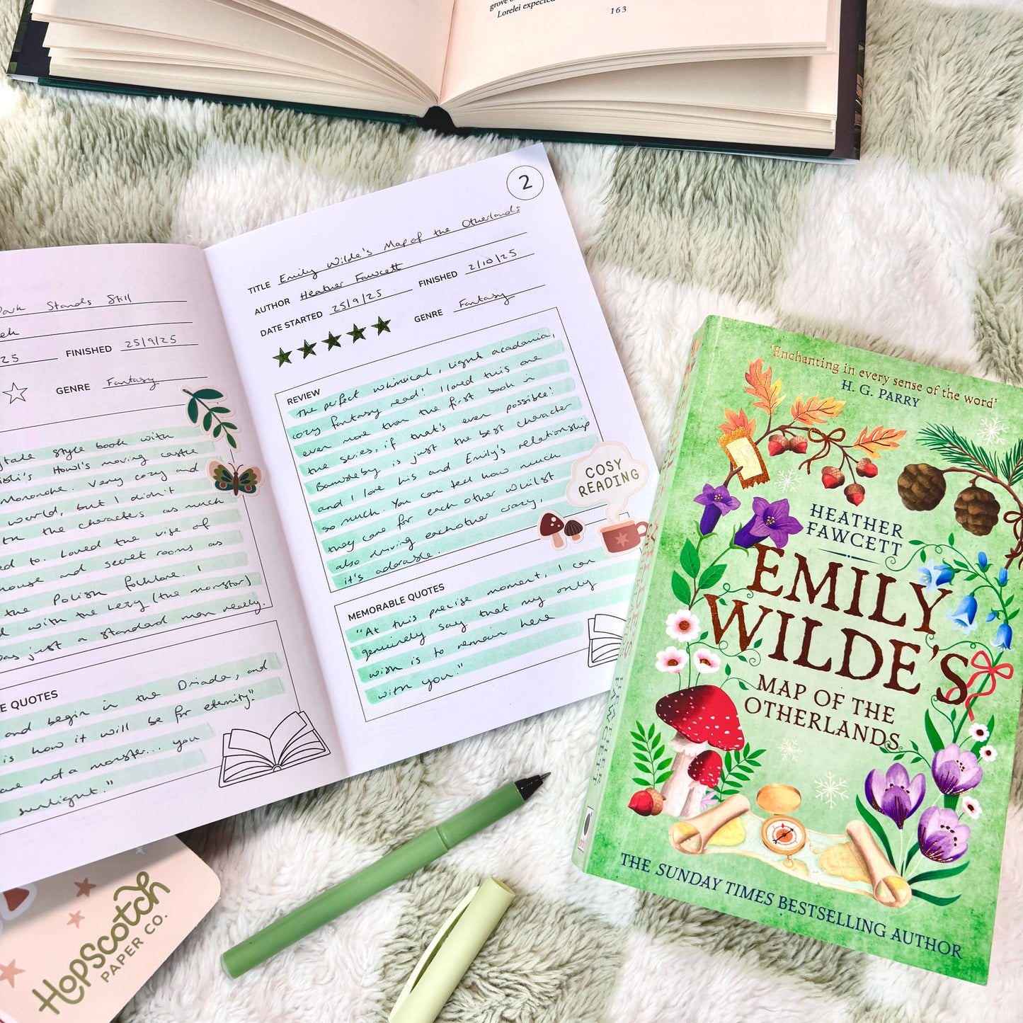 Reading Journal Fantasy Forest, 50 Page Book Review Notebook