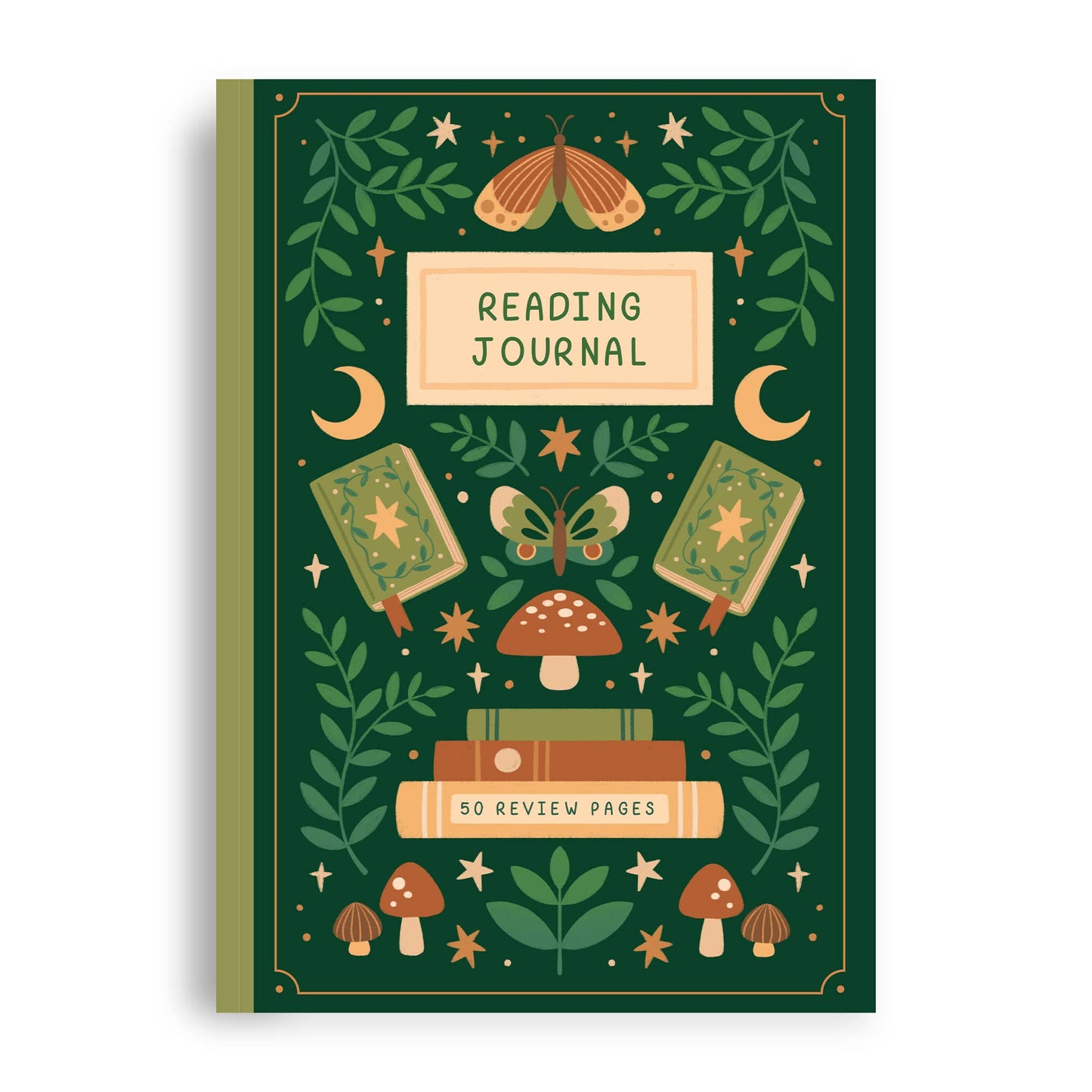 Reading Journal Fantasy Forest, 50 Page Book Review Notebook