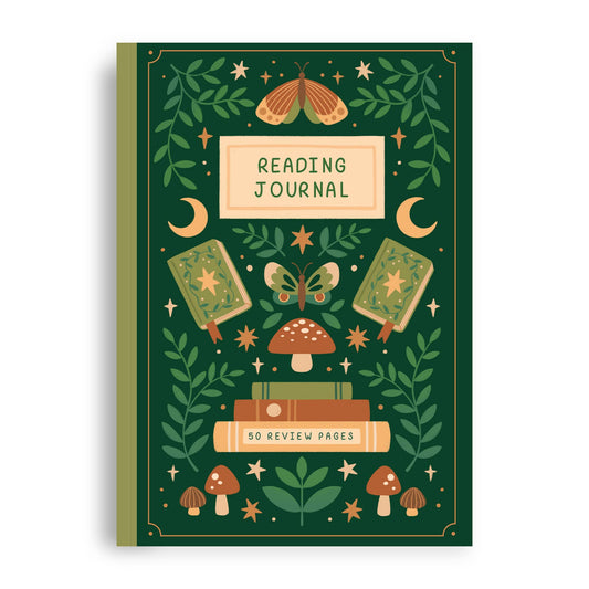 Reading Journal Fantasy Forest, 50 Page Book Review Notebook