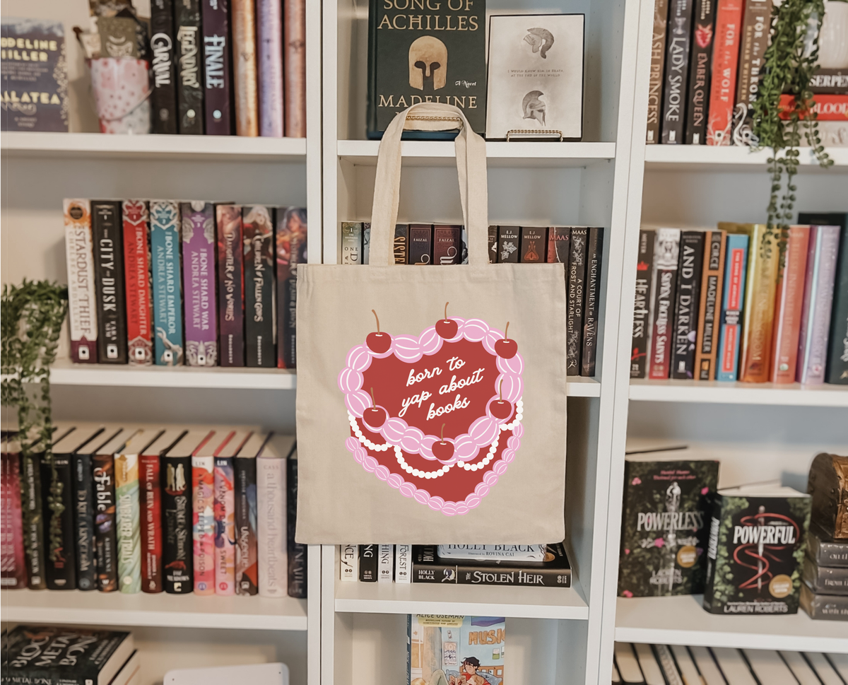 Born to Yap Tote Bags - Trendy Cake Bookish Gift for Spring | Literari