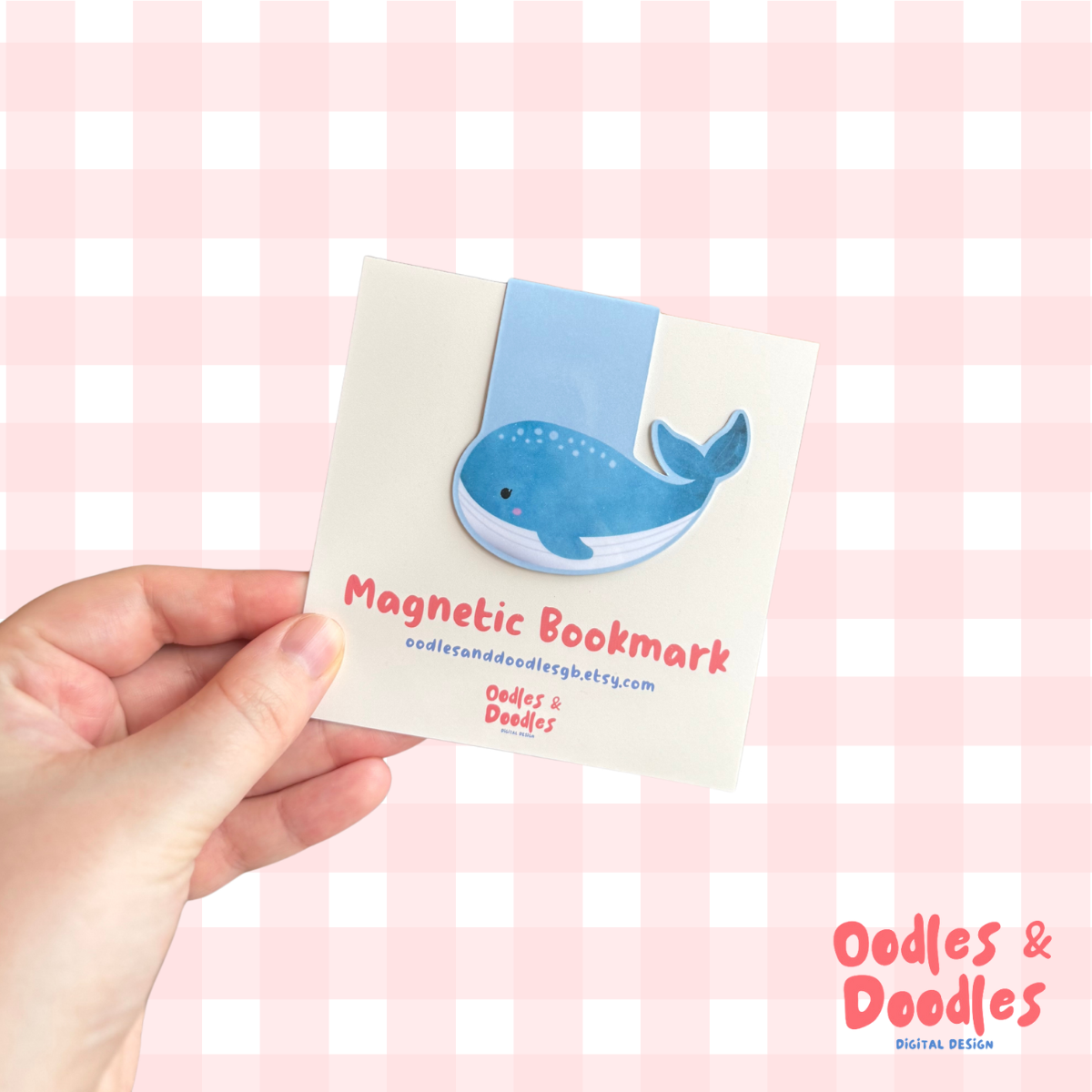 Whale Magnetic Bookmark – Ocean Lover Gift