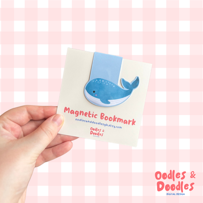 Whale Magnetic Bookmark – Ocean Lover Gift