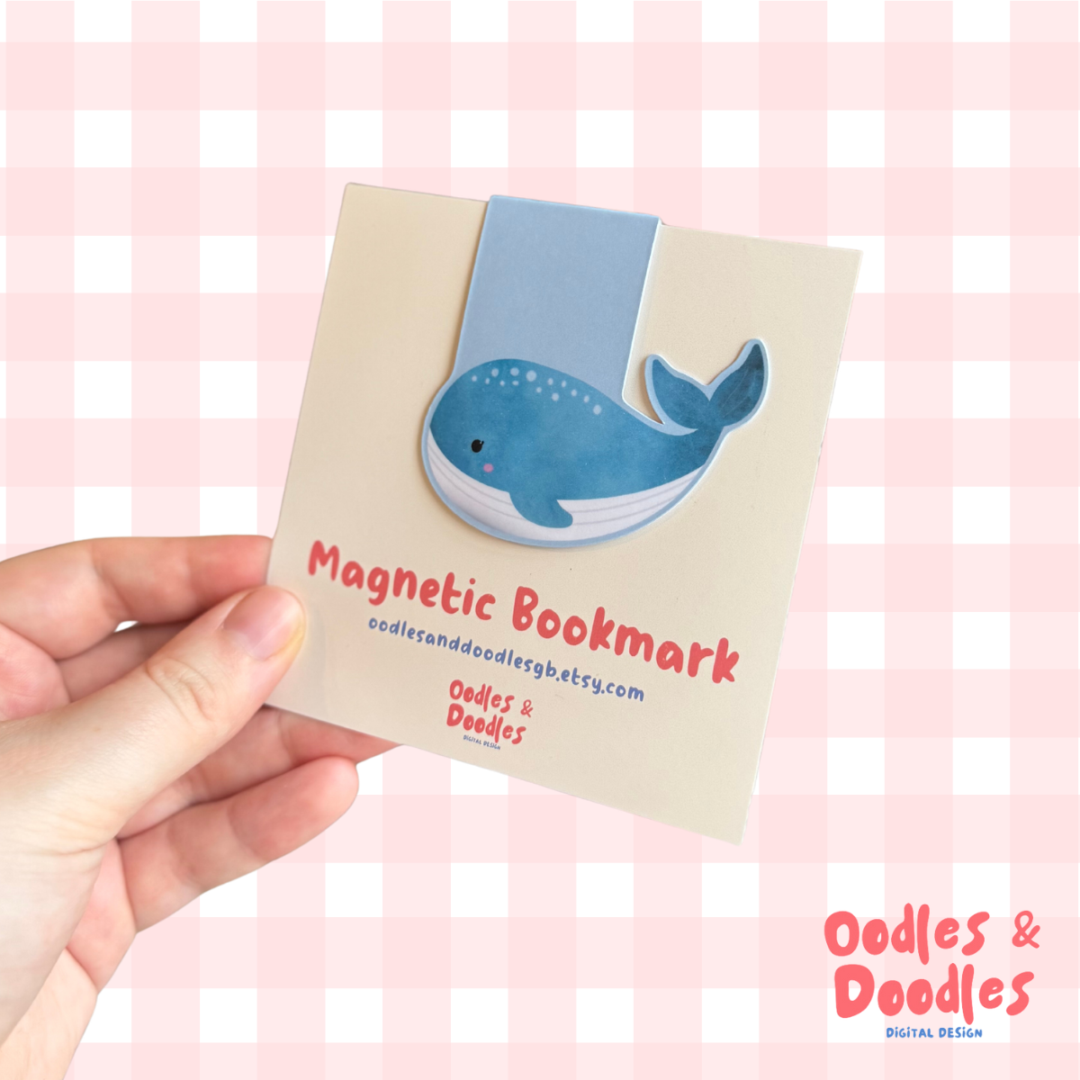 Whale Magnetic Bookmark – Ocean Lover Gift