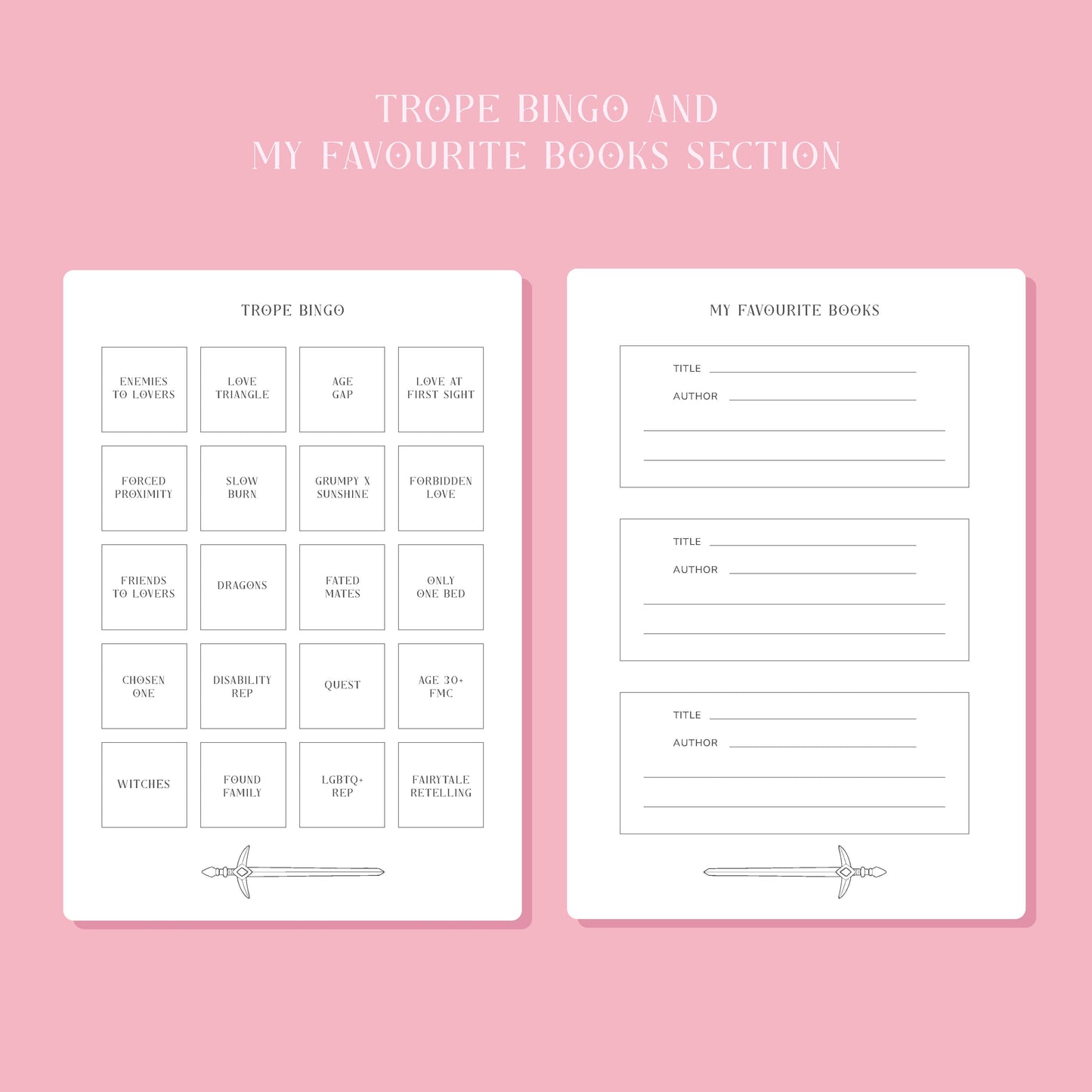 Romantasy Reading Journal – Literary 50 Book Review Notebook
