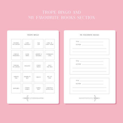 Romantasy Reading Journal – Literary 50 Book Review Notebook