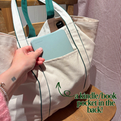Pretty Flowers & Books Tote