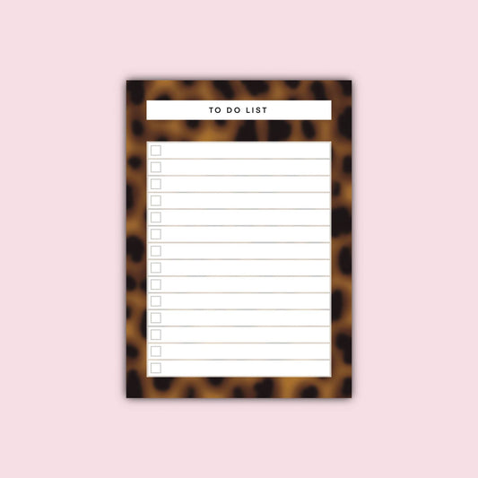 To Do List A6 Tortoiseshell Notepad Planner Stationery