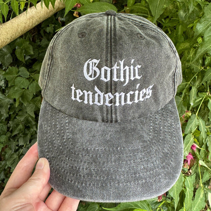 Gothic Tendencies Embroidered Hat – Vintage Black Cap