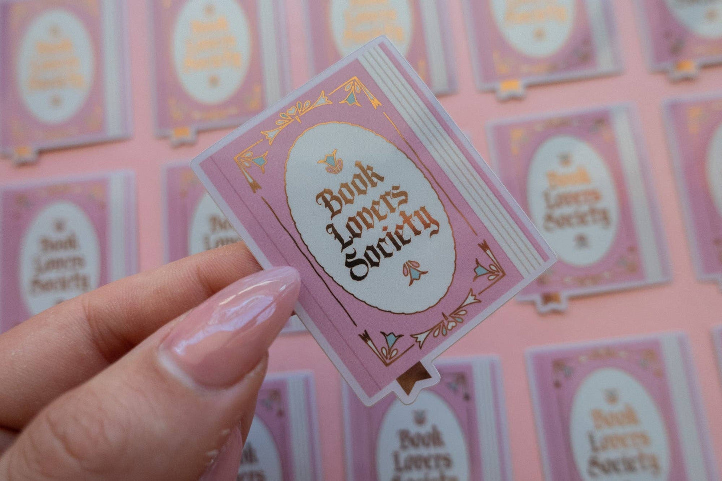 Book Society Sticker [with gold foil]