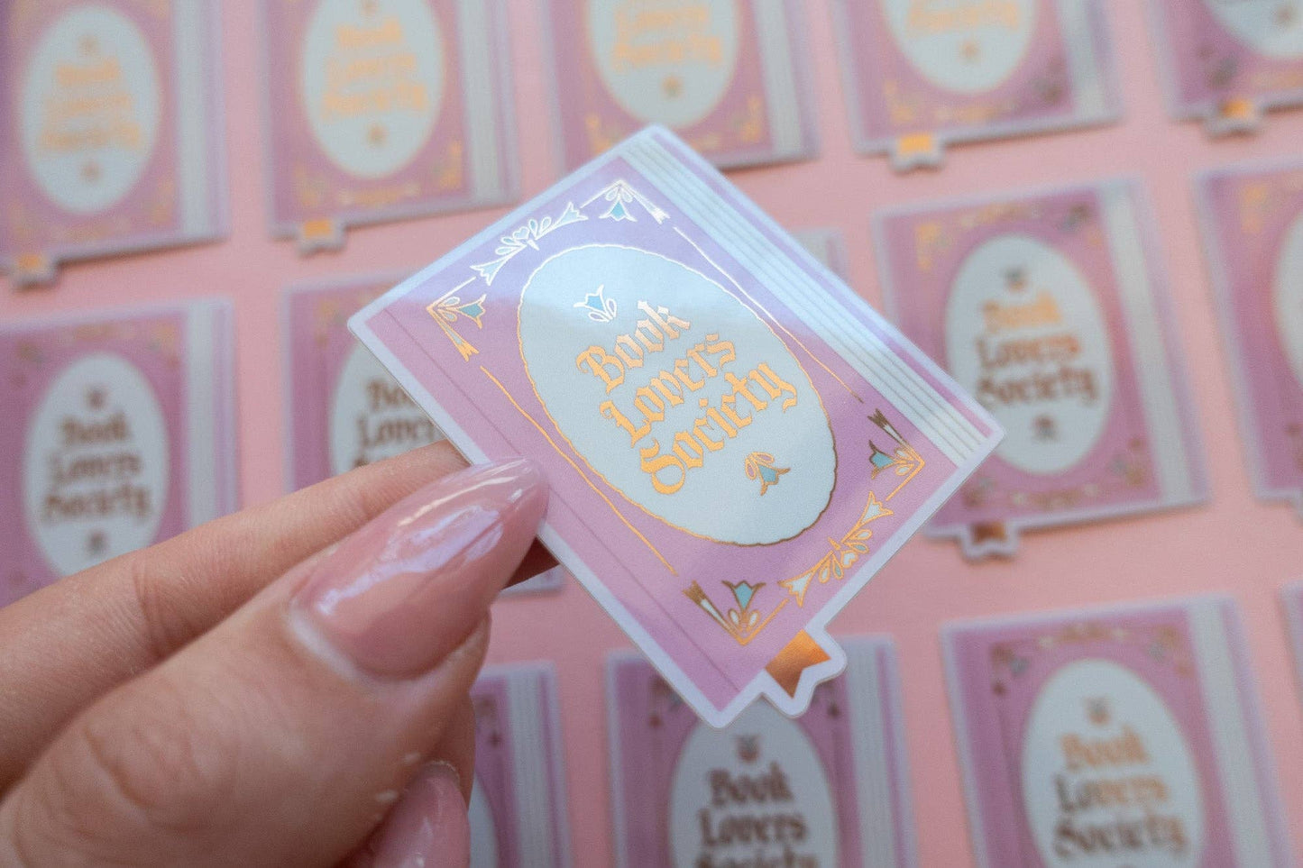 Book Society Sticker [with gold foil]