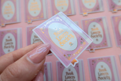 Book Society Sticker [with gold foil]