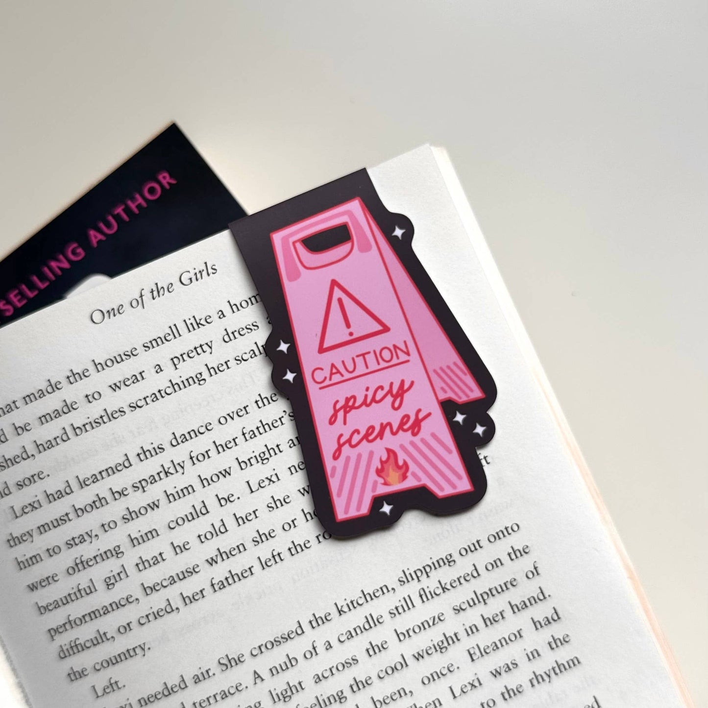 Spicy Scenes Magnetic Bookmark Pink Reading Gift