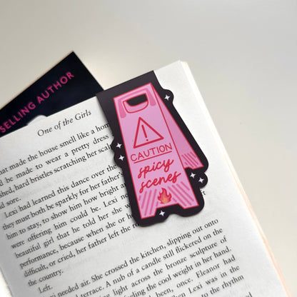Spicy Scenes Magnetic Bookmark Pink Reading Gift