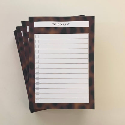 To Do List A6 Tortoiseshell Notepad Planner Stationery