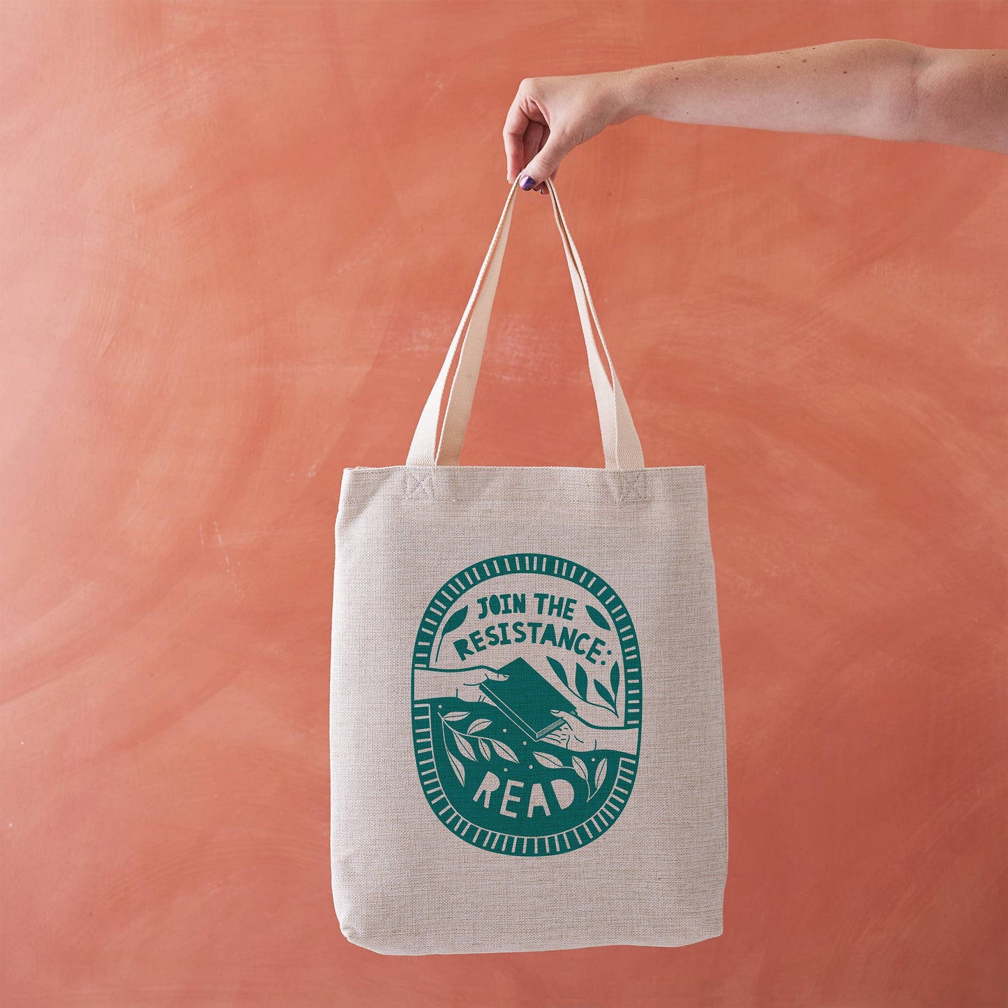 Join the Resistance. Read. Literary Tote Bag