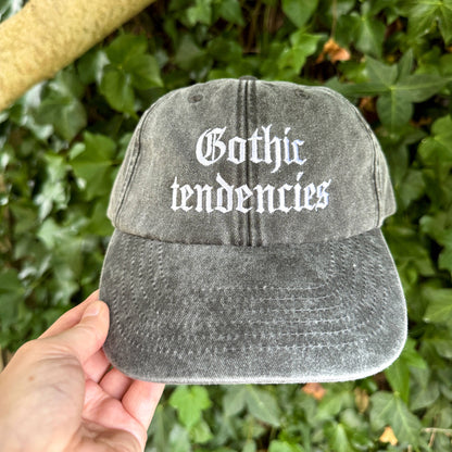 Gothic Tendencies Embroidered Hat – Vintage Black Cap