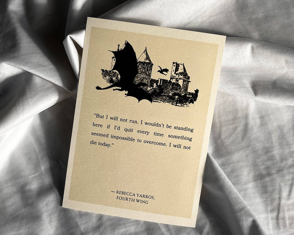 Fourth Wing Basgiath War College 5x7 Art Print Bookish Gift