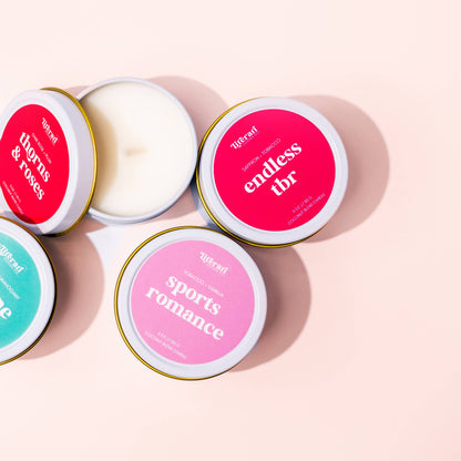 Endless TBR 3 oz Candle Tin - Pink Bookish Gift for Readers | Literari
