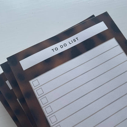 To Do List A6 Tortoiseshell Notepad Planner Stationery