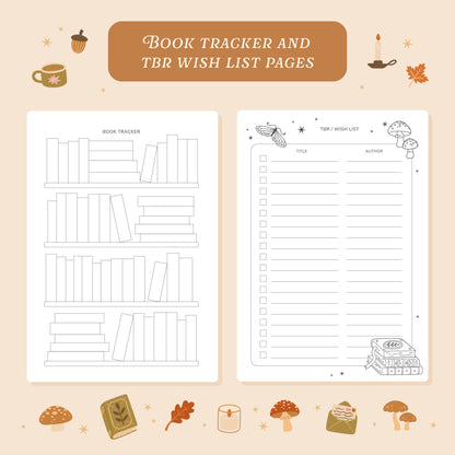 Cosy Season Reading Journal – 50 Book Review Notebook