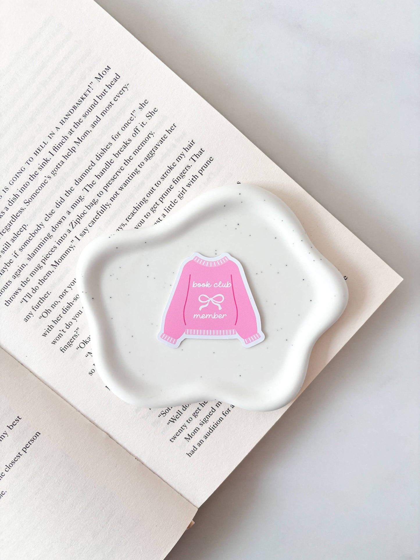 Book Club Member Sweater Sticker