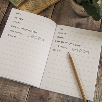 Reading Journal - A5 Diary Book Record / Notebook