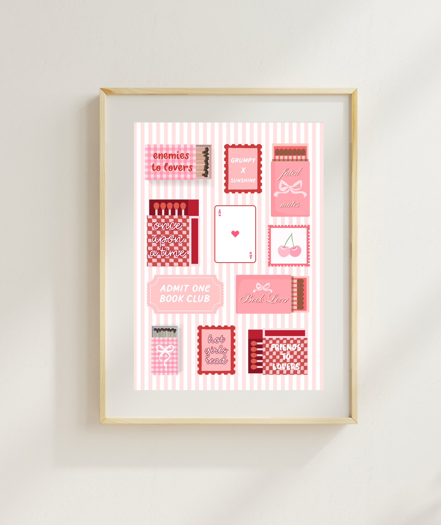 Romance Matchbox Art Print | Romance Reader Poster