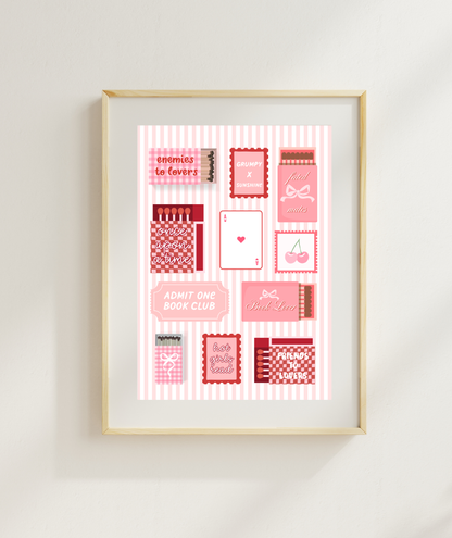 Romance Matchbox Art Print | Romance Reader Poster