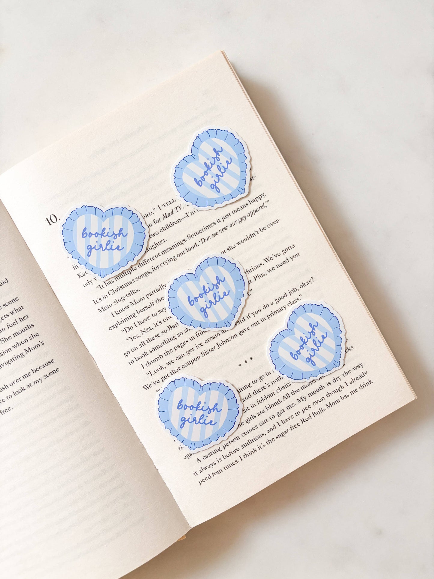 Bookish Girlie Heart Sticker