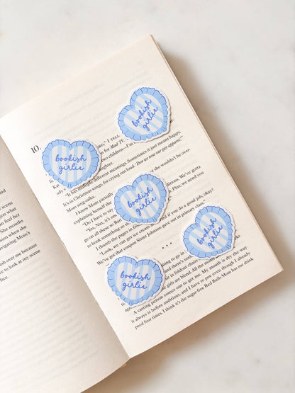 Bookish Girlie Heart Sticker