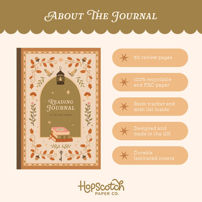 Cosy Season Reading Journal – 50 Book Review Notebook