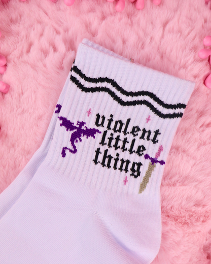Violent Little Thing Bookish Socks for Book Lovers